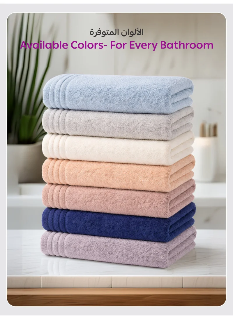 Donetella SOLID - 1Pcs Bath Sheet (1 Piece, 90 X 180 cm) - Microfiber 330 GSM - Ultra Soft & Highly Absorbent Quick Dry Large Bath Towel, Lightweight Solid Bath Sheet for Bathroom, Gym, Spa & Travel.  | Best Price UAE
