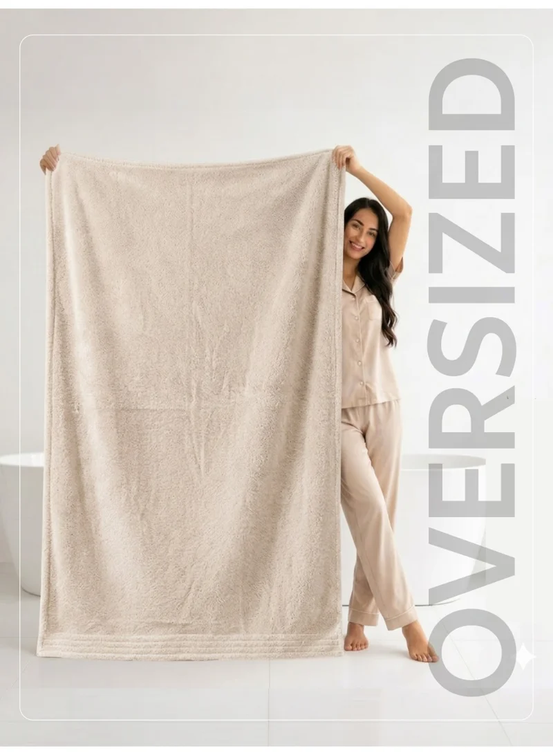 Donetella SOLID - 1Pcs Bath Sheet (1 Piece, 90 X 180 cm) - Microfiber 330 GSM - Ultra Soft & Highly Absorbent Quick Dry Large Bath Towel, Lightweight Solid Bath Sheet for Bathroom, Gym, Spa & Travel.  | Best Price UAE