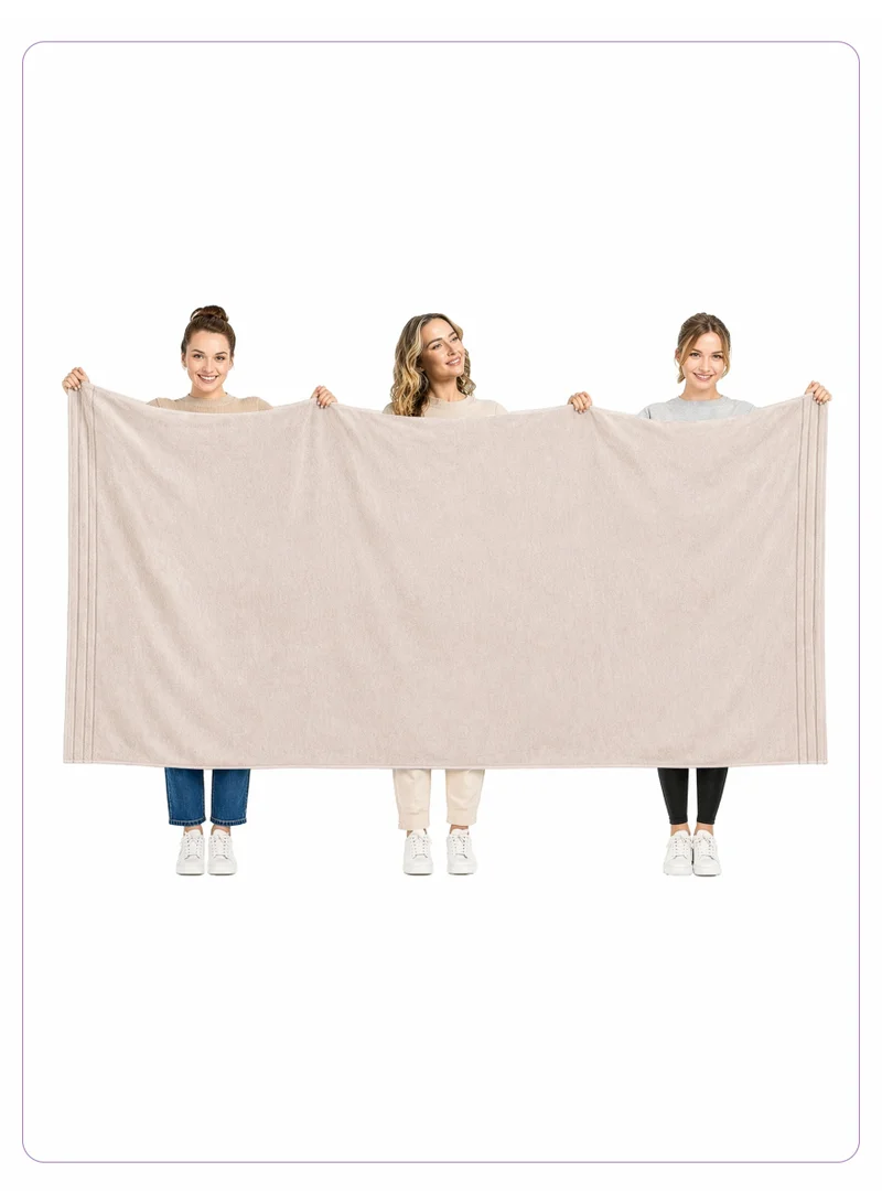 Donetella Bath Sheet (1 Piece, 90 X 180 cm) - Microfiber 330 GSM - Ultra Soft & Highly Absorbent Quick Dry Large Bath Towel, Lightweight Solid Bath Sheet for Bathroom, Gym, Spa & Travel.
