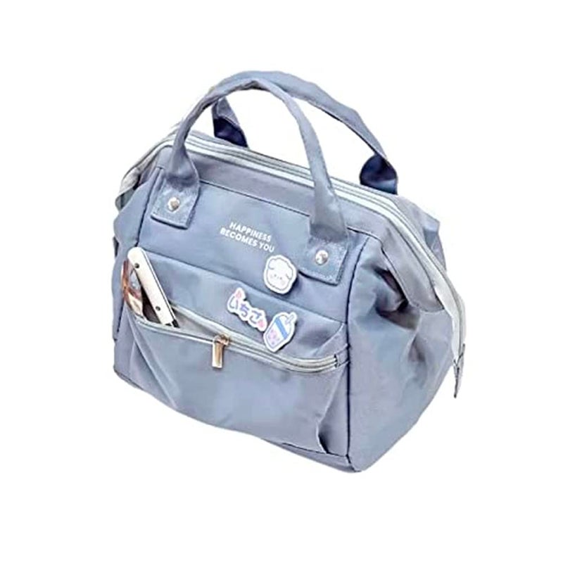 RICHTRUE Kawaii Lunch Bag for Girls Lunch Box Insulated Cute Lunch Bags for Women Insulated Lunch Box for Kids Blue3 pins