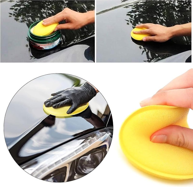 Lonimia 24PCS Microfiber Hand Polishing Sponge- Wax Applicator Pad for Car Detailing Professional Grade for Ceramic Coating, Polish & Paint Cleaning Machine-Free Shine - Image 2