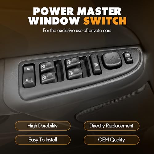 ASOPARTS 15883319 Master Power Window Switch & Black Bezel Assembly with Folding Mirror Switch Fit for 2003-2006 Chevy Silverado Avalanche Suburban Tahoe, GMC Sierra Yukon, Escalade, Hummer H2 920-022 - Image 3