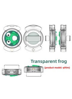 Suitable For Apple Airtag Anti-lost Wear Velcro Shoelace PC Waterproof Protective Shell Single Beam Patch-Color:Transparent Frog (Q95M)
