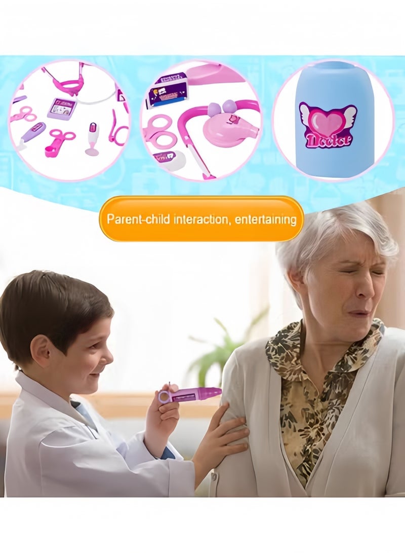 Halamodo Doctor Kit for Kids Doctor Playset with Storage Bag and Stethoscope Toy Medical Kit Pretend Play Doctor Set Gift for Boys Girls - Image 3