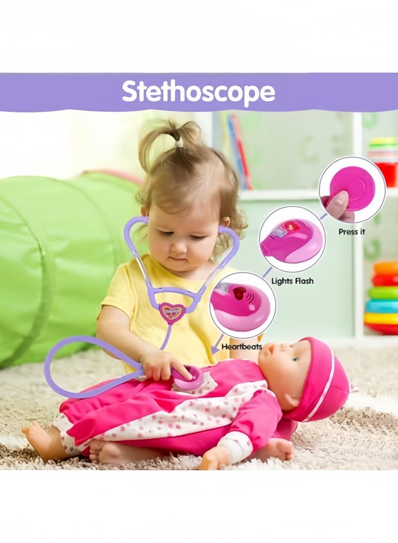 Halamodo Doctor Kit for Kids Doctor Playset with Storage Bag and Stethoscope Toy Medical Kit Pretend Play Doctor Set Gift for Boys Girls - Image 4
