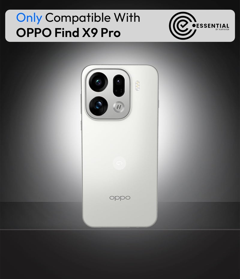 KAPAVER Essential Back Cover Case Compatible with Oppo Find X9 Pro (PC+TPU) (Black) - Image 2