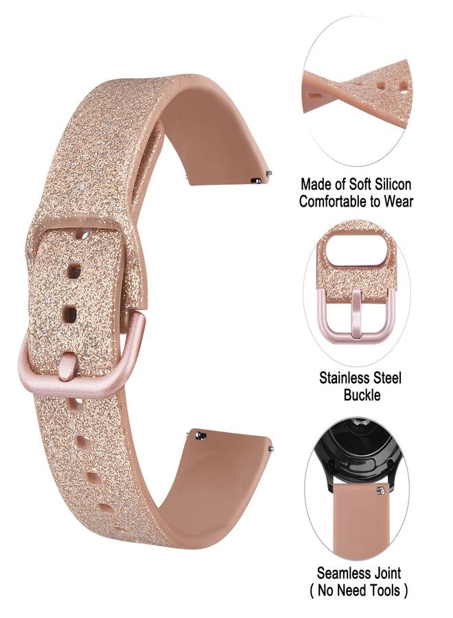 Meliya ID208 Plus Smart Watch Bands, 22mm Soft Silicone Bands for Fitpolo/Quican/Aeac/Tensky ID208 Plus Smartwatch Replacement Wristband Adjustable Straps (Wine Red+Rose Gold+Shine Rose Gold+Smoke Purple) - Image 2