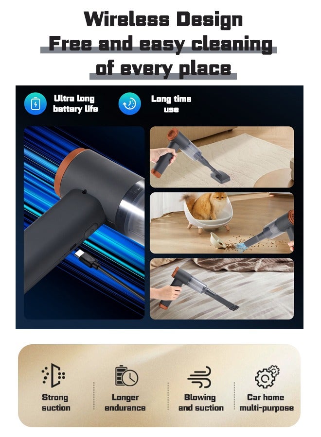 Car vacuum cleaner20000PA, car and home dual-purpose charging, small and convenient to suck dust, easy to clean gaps,compact and convenient to store. - Image 5