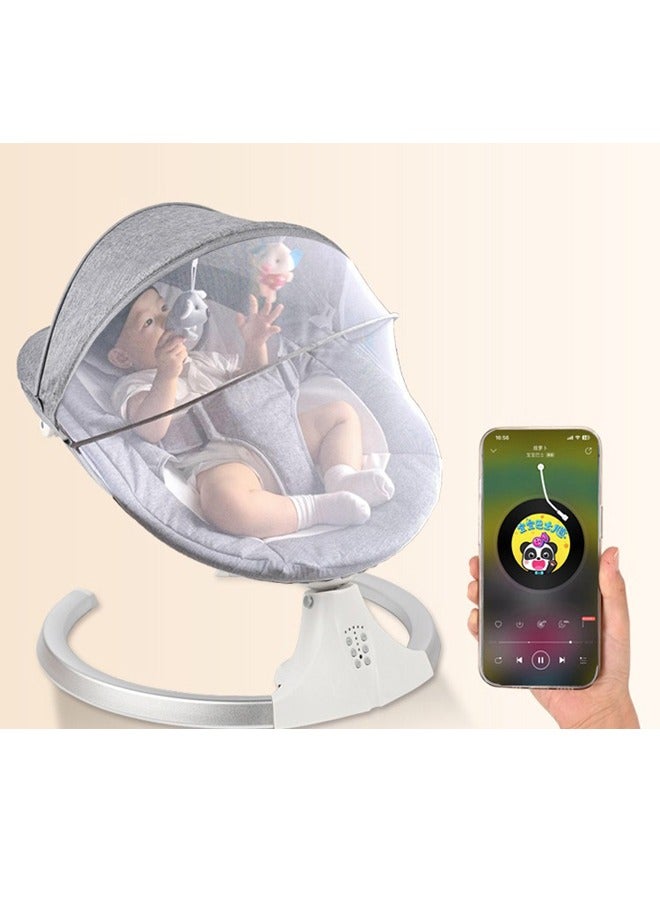 LO.BABY.VE 3 In 1 Deluxe Multifunctional Baby Swing Bassinet With Integrated Mosquito Net，Baby Rocker 0 - 36 Months - Image 5