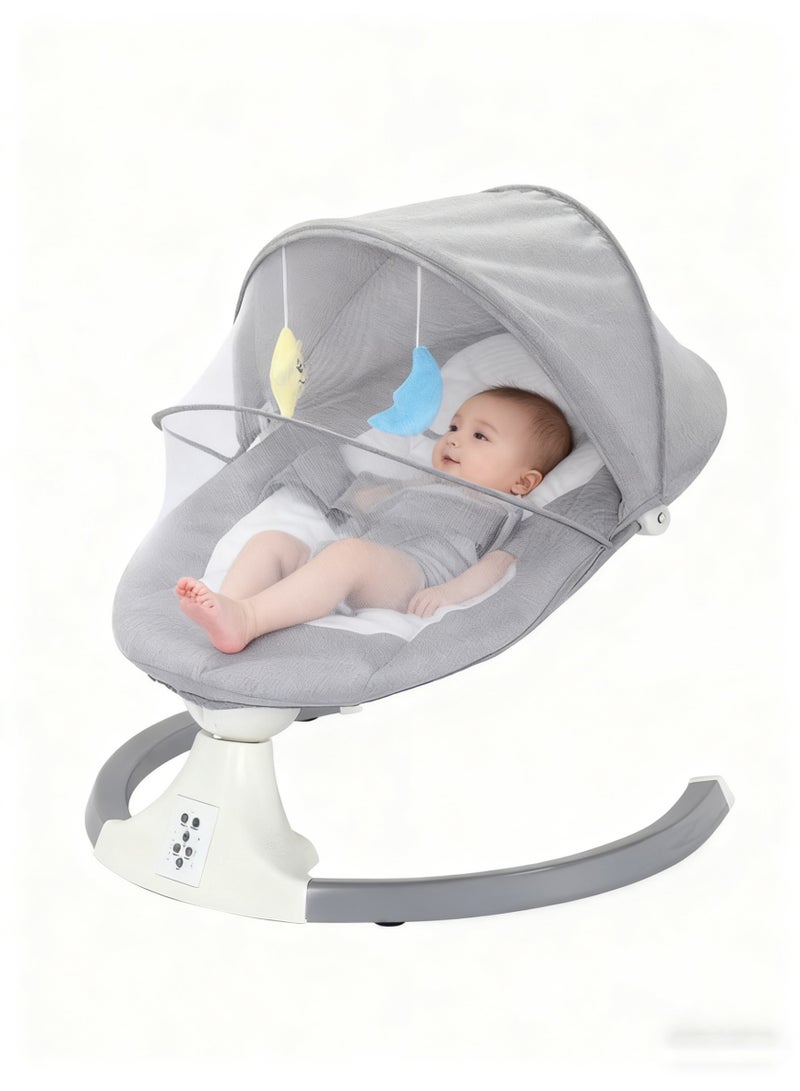 LO.BABY.VE 3 In 1 Deluxe Multifunctional Baby Swing Bassinet With Integrated Mosquito Net，Baby Rocker 0 - 36 Months - Image 3