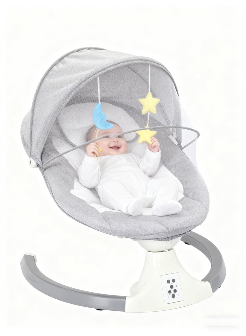 LO.BABY.VE 3 In 1 Deluxe Multifunctional Baby Swing Bassinet With Integrated Mosquito Net，Baby Rocker 0 - 36 Months - Image 2