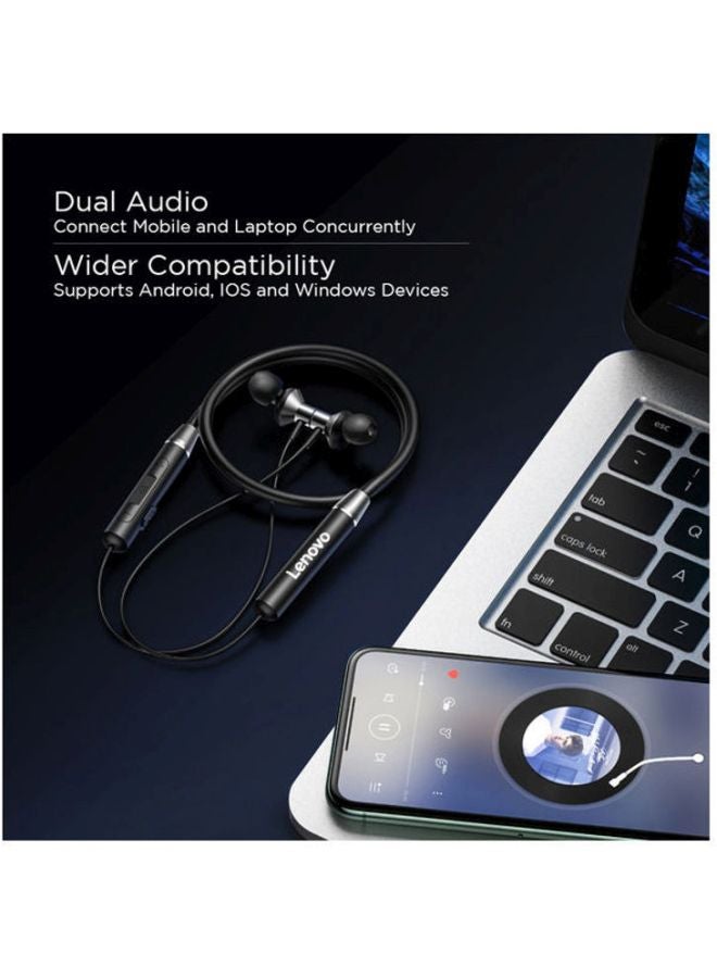 Lenovo Bluetooth In-Ear Neckband Earbuds Black - Image 4