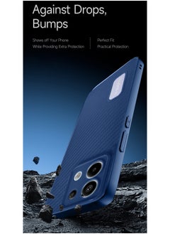 Wtech Soft Liquid Silicone Carbon Fiber Texture Case Cover For Xiaomi Redmi Note 13 Pro 4G 2024 Navy Blue  - Image 4