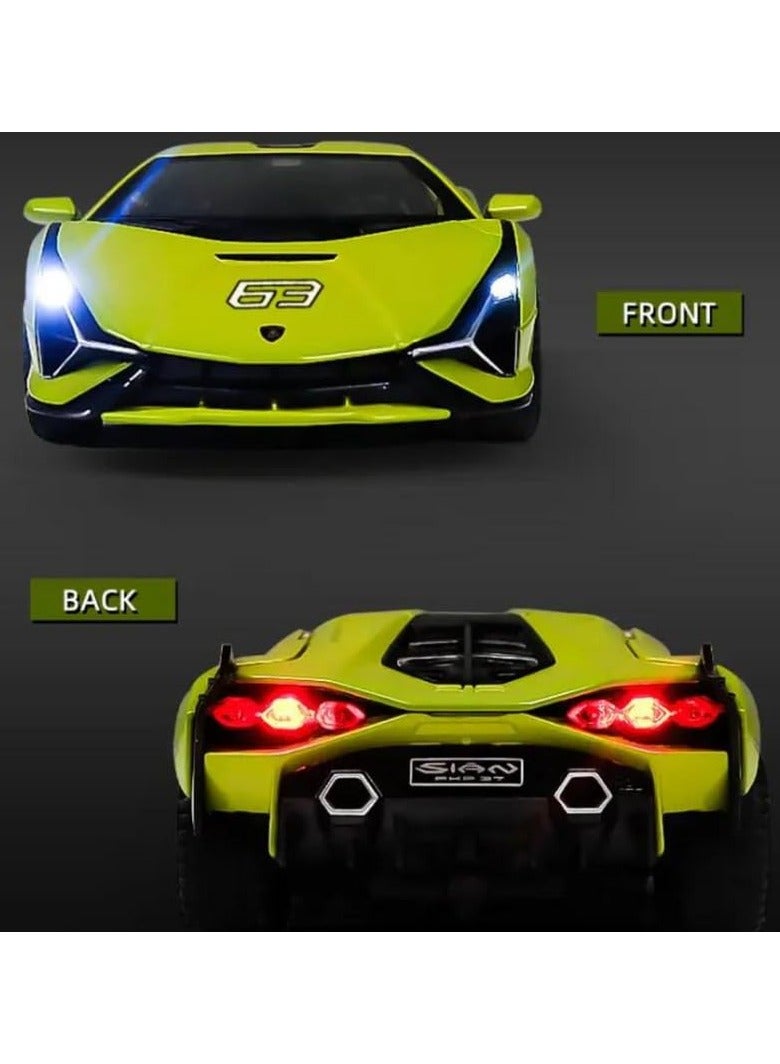 Chabeia Car Model for Lamborghini SIAN 1:32, Car Toy Collection, Metal Alloy Model Car, with Sound, Light, Pull Back, Children's Toy Gifts - Image 2