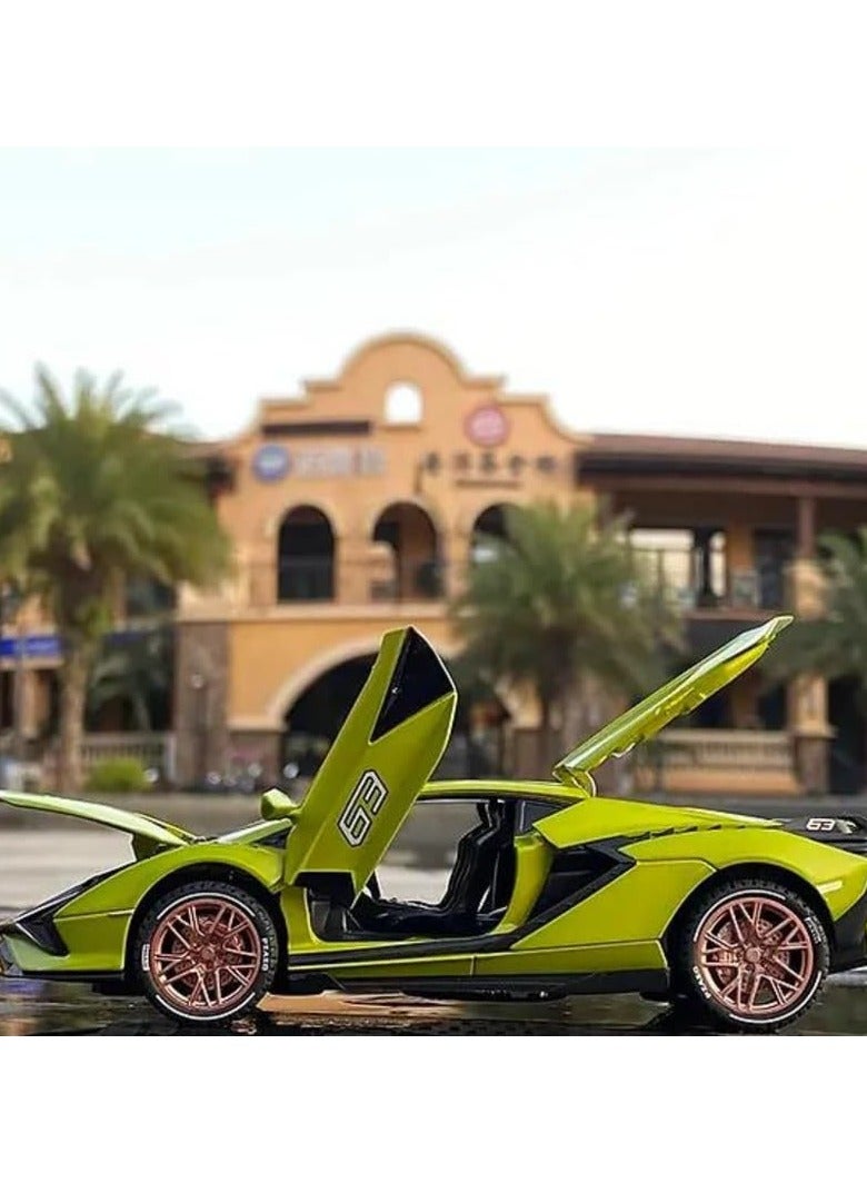 Chabeia Car Model for Lamborghini SIAN 1:32, Car Toy Collection, Metal Alloy Model Car, with Sound, Light, Pull Back, Children's Toy Gifts - Image 3