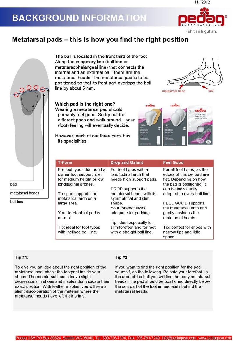 Pedag T-Form Metatarsal Foot Pads for Pain Relief - Anatomically Correct, Vegetable Tan Leather, Self Adhesive, White, Size Small (W 5-7) - Image 4
