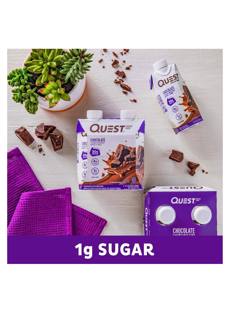 مخفوق البروتين كويست نيوتريشن جاهز للشرب، غني بالبروتين، منخفض الكربوهيدرات، خالٍ من الغلوتين، مناسب لحمية الكيتو، (شوكولاتة) عبوة من 12 قطعة - Image 5