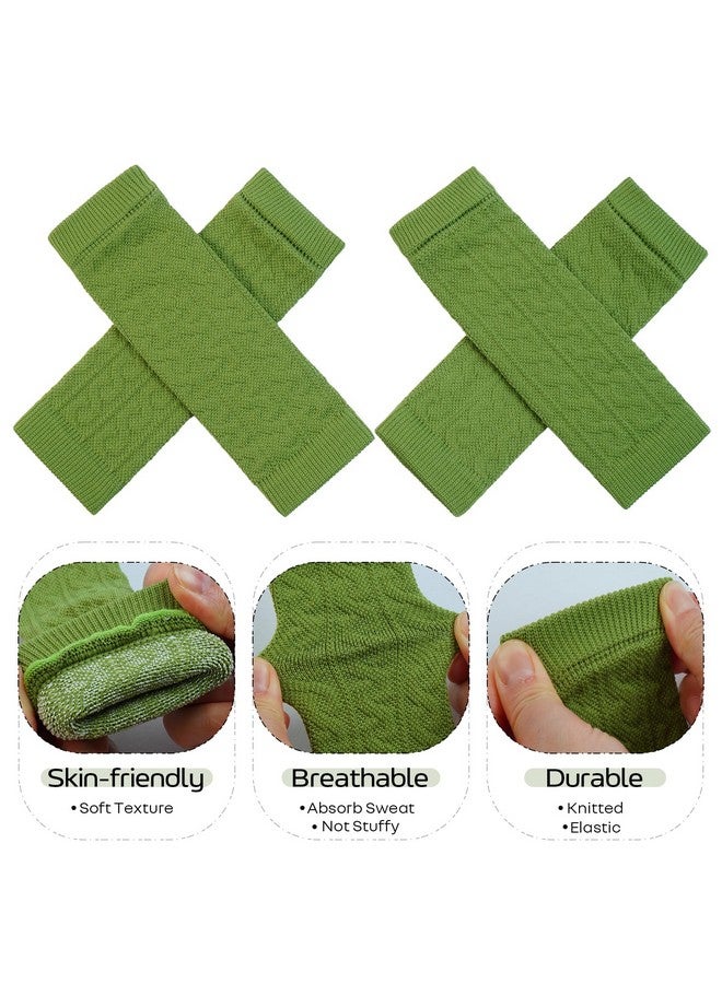 ROZKITCH Pet Dog Elbow Protector Dog Elbow Sleeve, 2PCS Front Leg and 2PCS Back Leg Brace, Dog Elbow Wrap, Dog Leg Warmer Wrap Protector, Pet Elastic Knitted Breathable Protective Socks Green XL - Image 4