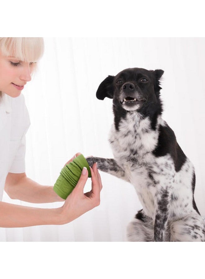 ROZKITCH Pet Dog Elbow Protector Dog Elbow Sleeve, 2PCS Front Leg and 2PCS Back Leg Brace, Dog Elbow Wrap, Dog Leg Warmer Wrap Protector, Pet Elastic Knitted Breathable Protective Socks Green XL - Image 5