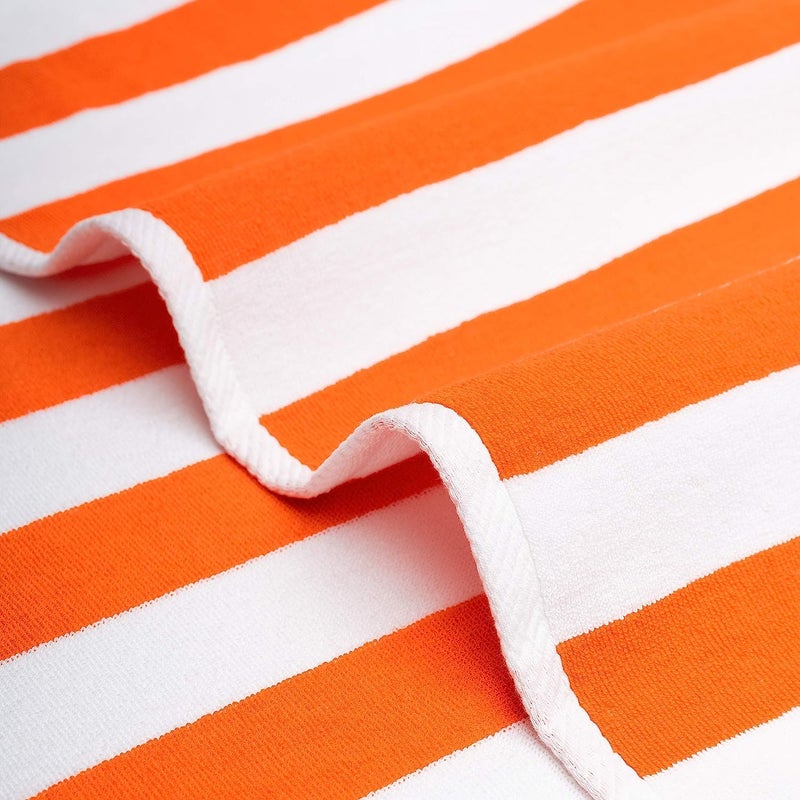 AMZ Large Beach & Pool Towel - 30"x60" Oversized Cabana Stripe, Hotel Quality-Luxuriously Soft, Absorbent & Plush Towel - Image 5