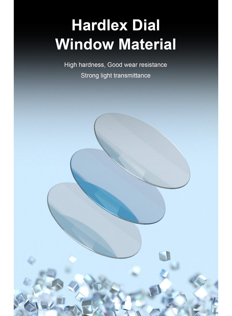 جوهوس ساعة رجالية تناظرية للأعمال - فولاذ مقاوم للصدأ، مقاومة للماء حتى 3ATM، عرض التاريخ، ساعة يد خضراء 43 مم - Image 5