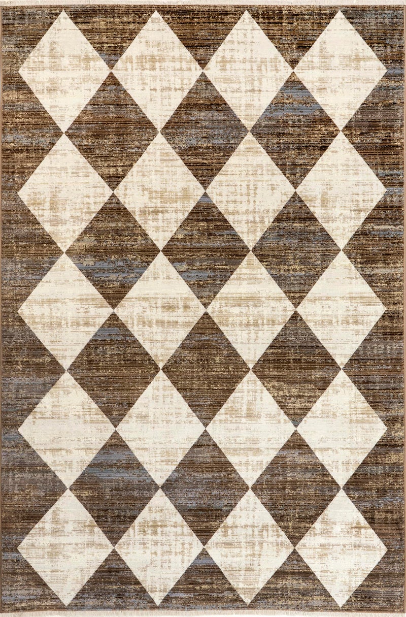 Nuloom Fringed Performance Meline Beige/Blue/Ivory, 3'3" x 5', Checkered, Soft and Cozy, High Traffic, Stain Resistant, Easy Clean, Durable Area Rug for Bedroom, Living Room, Dining, Den, Foyer - Image 2