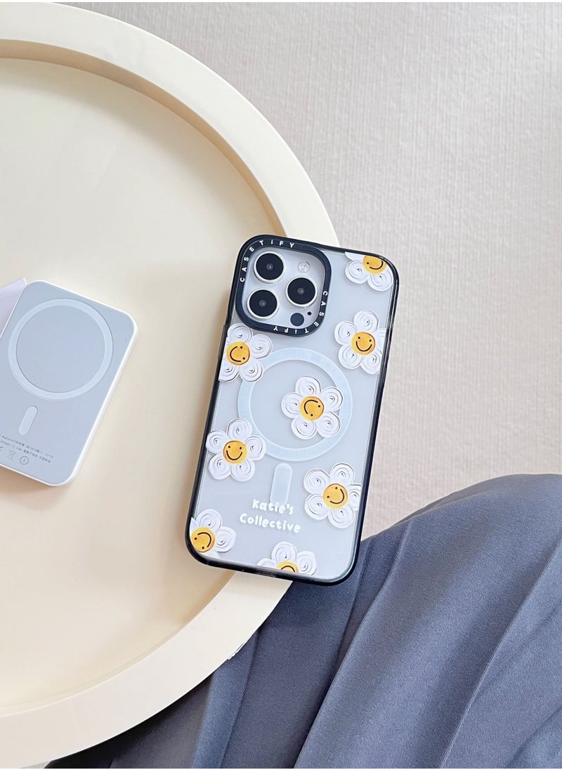 Casetify - For iPhone 14 Pro Max Case Daisy Case Magnetic Magsafe MagFit Anti-Yellowing Technology Cover - Image 1