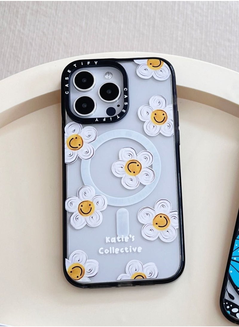 Casetify - For iPhone 14 Pro Max Case Daisy Case Magnetic Magsafe MagFit Anti-Yellowing Technology Cover - Image 1
