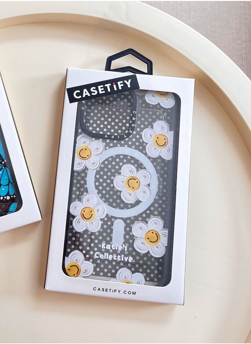 Casetify - For iPhone 14 Pro Max Case Daisy Case Magnetic Magsafe MagFit Anti-Yellowing Technology Cover - Image 1