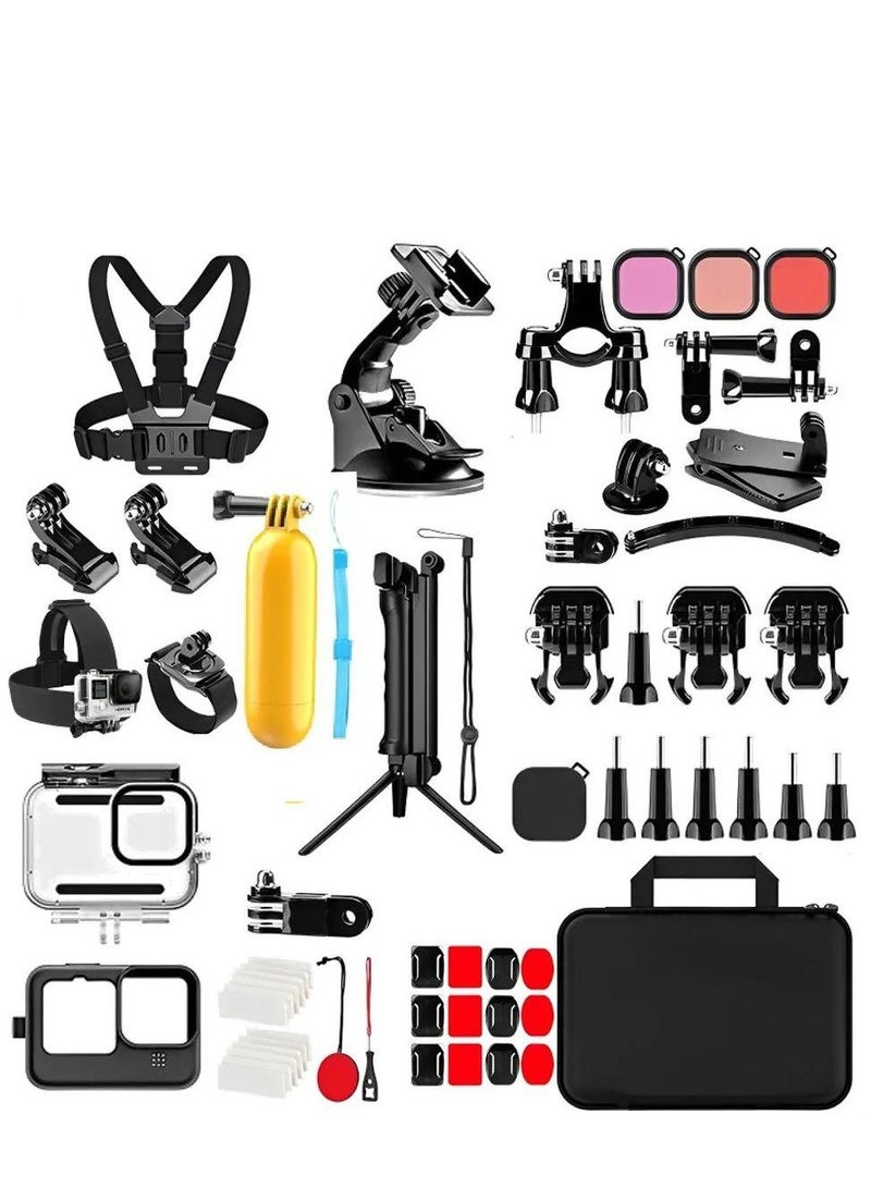 GoPro Accessory Kit GoPro Hero12/11/10/10/9 Action Camera Accessories 61-in-1 Kit with Large Storage Bag - Image 2