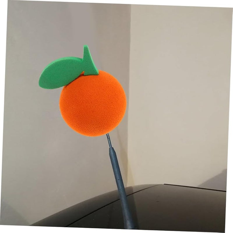 Orange EVA Car Antenna Topper 2 Pcs Fruit Ball Pendant for Auto Truck SUV Mirror Hanging Vehicle Decoration - Image 5