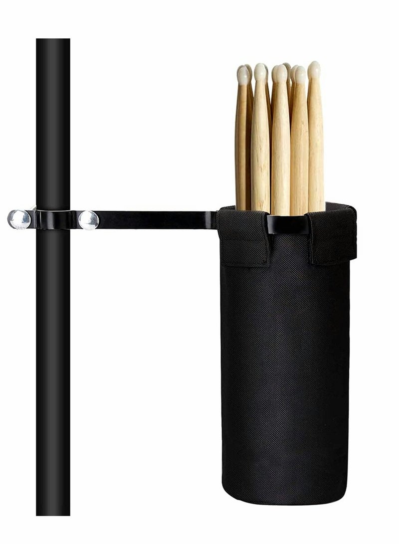 SOLARAE Drumstick Holder, Drum Sticks Holder for Drum Set, Clamp-On Large Capacity Drum Stick Screw Fixation Bag for Placing Drum Sticks - Image 1