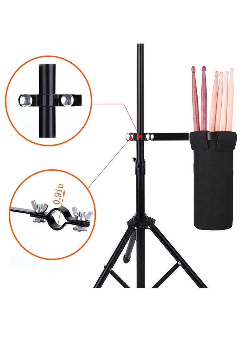 SOLARAE Drumstick Holder, Drum Sticks Holder for Drum Set, Clamp-On Large Capacity Drum Stick Screw Fixation Bag for Placing Drum Sticks - Image 2