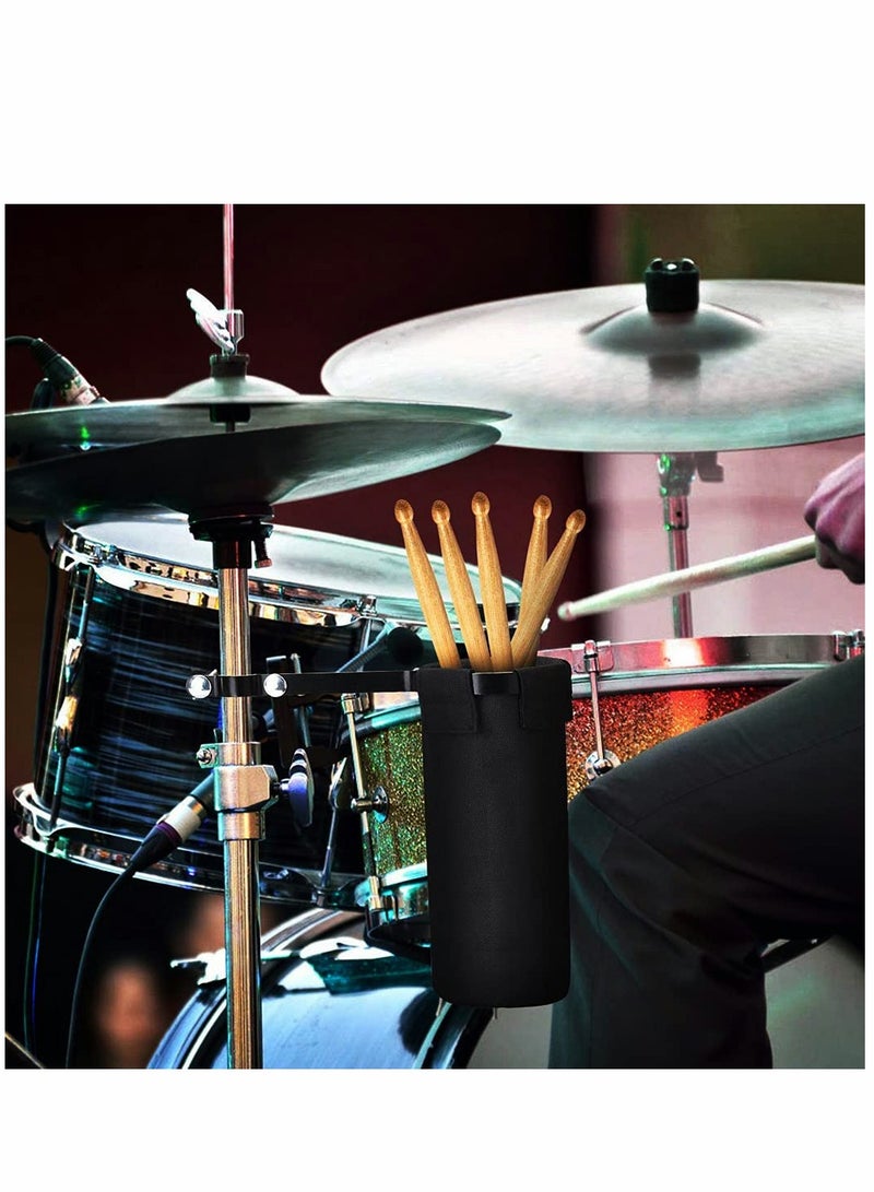 SOLARAE Drumstick Holder, Drum Sticks Holder for Drum Set, Clamp-On Large Capacity Drum Stick Screw Fixation Bag for Placing Drum Sticks - Image 3