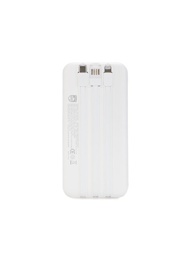 Philips Power Bank, 10000mAh Battery Capacity, LCD Display, Programmable Power Supply, White - Image 3