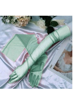 Excefore Ladies Tulle Gloves Women's long Wedding Bridal Long Opera Party Evening 27inch Elbow Length Sheer for Dinner Parties  - Image 2