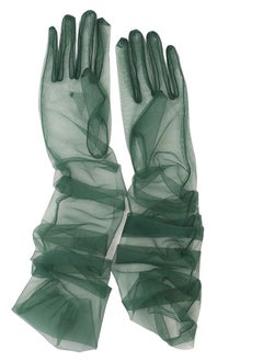 Excefore Ladies Tulle Gloves Women's long Wedding Bridal Long Opera Party Evening 27inch Elbow Length Sheer for Dinner Parties  - Image 4