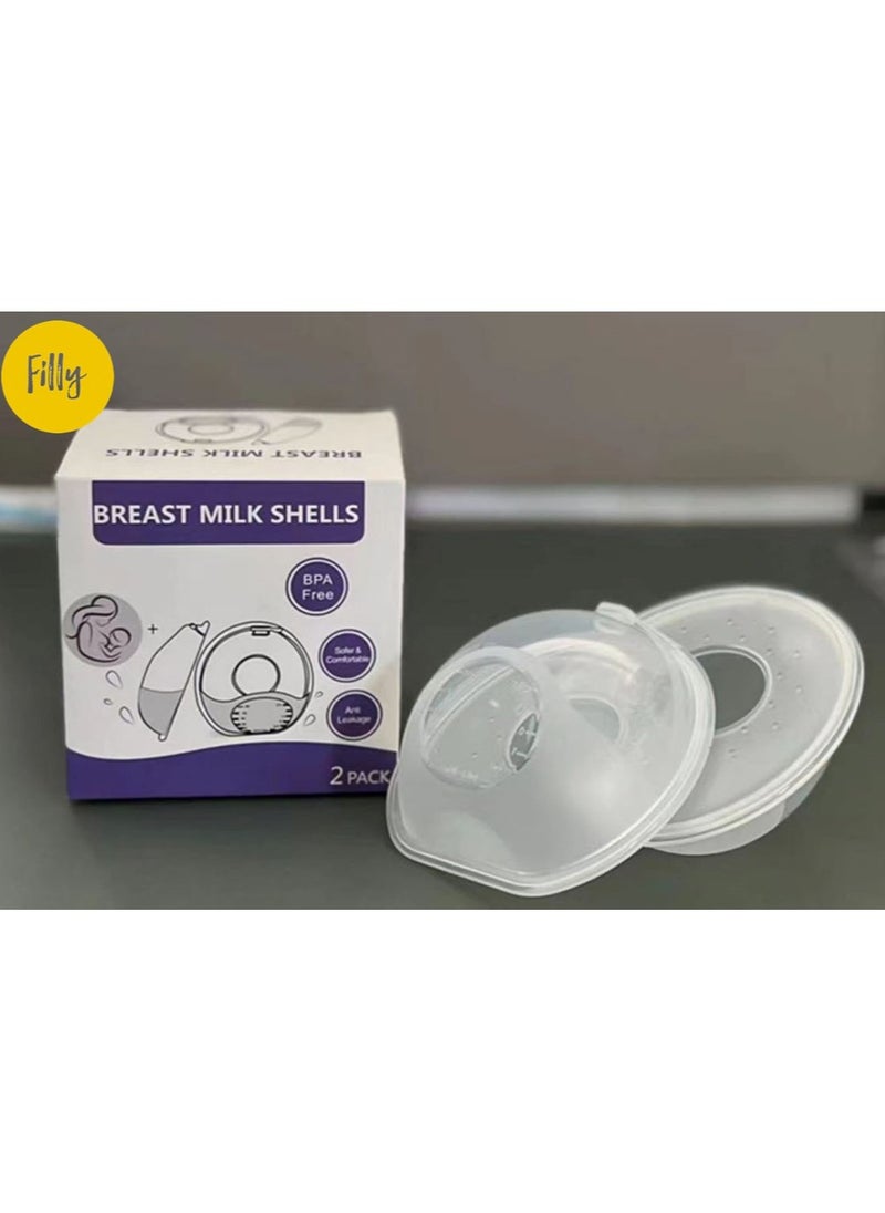 Filly - Breast Milk Collector Breast Shells Breast Milk Catcher 2 pack transparent - Image 1