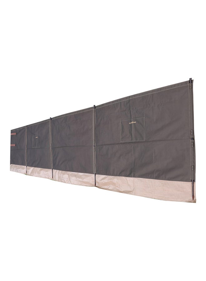 AL SANIDI Foldable windbreak for trips, Camping Curtain, Coffee Brown, 600x125Cm  - Image 1