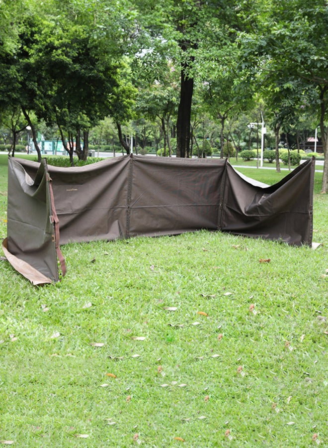 AL SANIDI Foldable windbreak for trips, Camping Curtain, Coffee Brown, 600x125Cm  - Image 2
