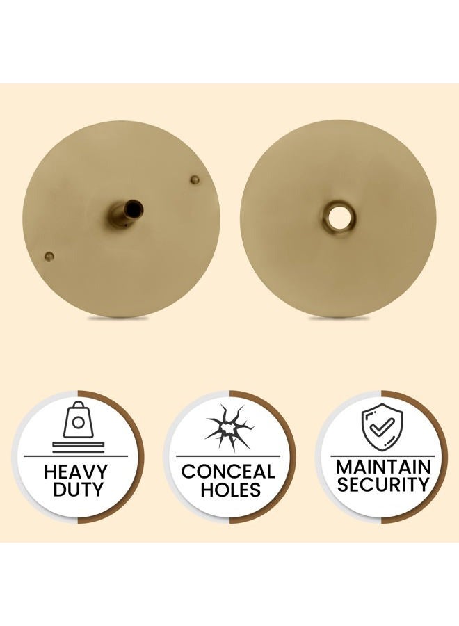 NU-SET 2171-3 Door Hole Cover Steel Plate Brass finishing - Image 3
