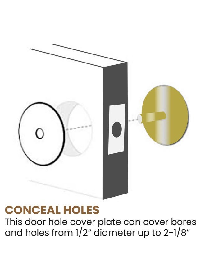 NU-SET 2171-3 Door Hole Cover Steel Plate Brass finishing - Image 5