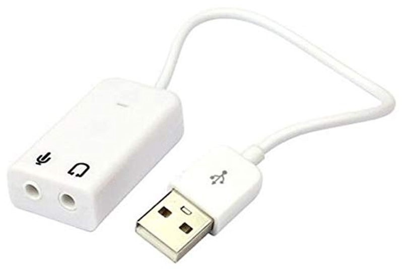 USB 2.0 Virtual 7.1 Channel Audio Sound Card Adapter for Laptop PC