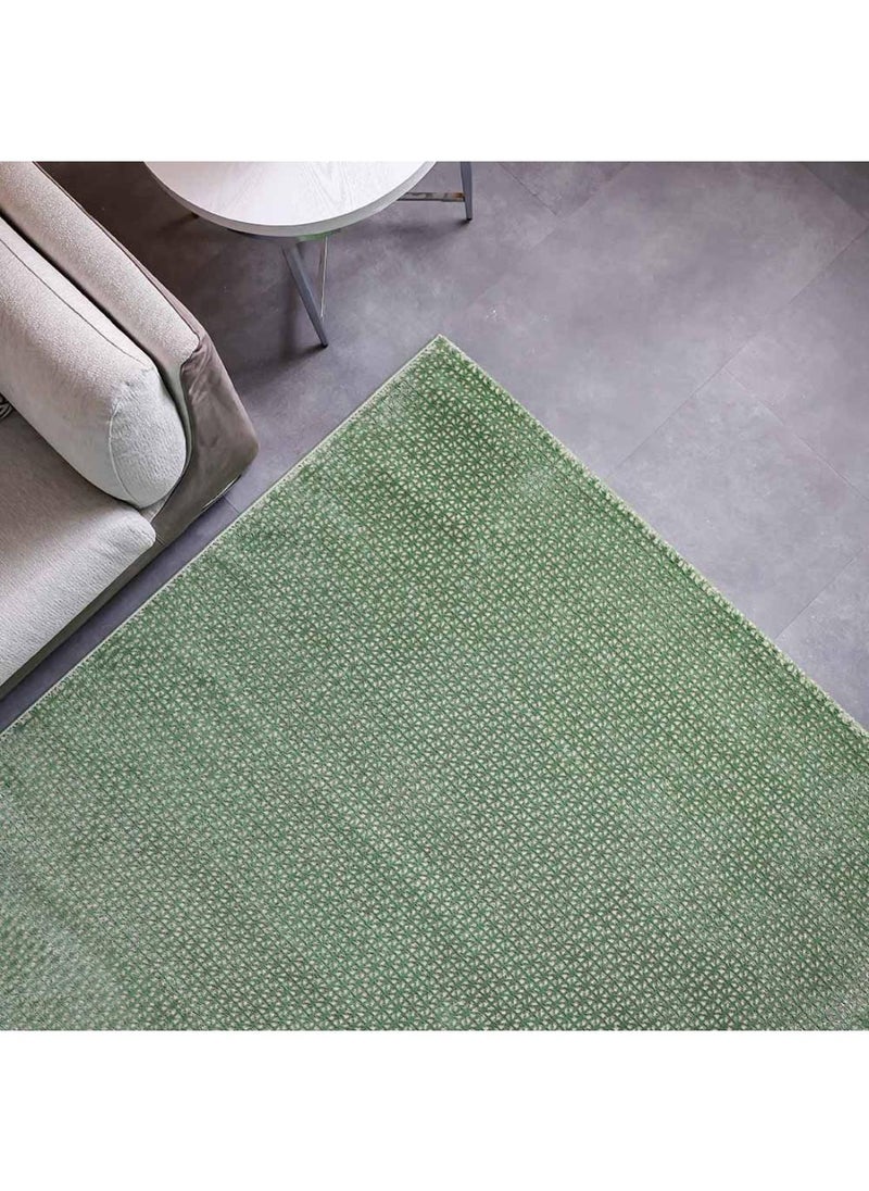 DANUBE HOME Modern Mose Rug  Polypropylene + Polyester Area Rug Floor Covering L180xW120cm-Green  - Image 1