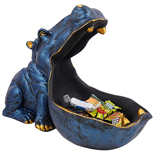 ZART Angry Hippopotamus Mouth Open Face Sculpture Hippo Showpiece for Home Decor Showpiece or Best for Put Any Type Products E.g Mobile Phone,Watches, Key etc (Multicolor) - Image 4