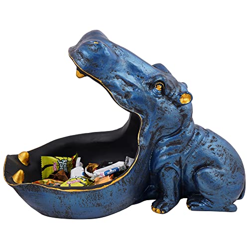 ZART Angry Hippopotamus Mouth Open Face Sculpture Hippo Showpiece for Home Decor Showpiece or Best for Put Any Type Products E.g Mobile Phone,Watches, Key etc (Multicolor) - Image 2