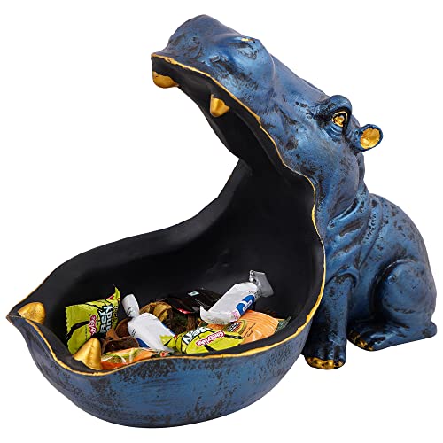 ZART Angry Hippopotamus Mouth Open Face Sculpture Hippo Showpiece for Home Decor Showpiece or Best for Put Any Type Products E.g Mobile Phone,Watches, Key etc (Multicolor) - Image 3