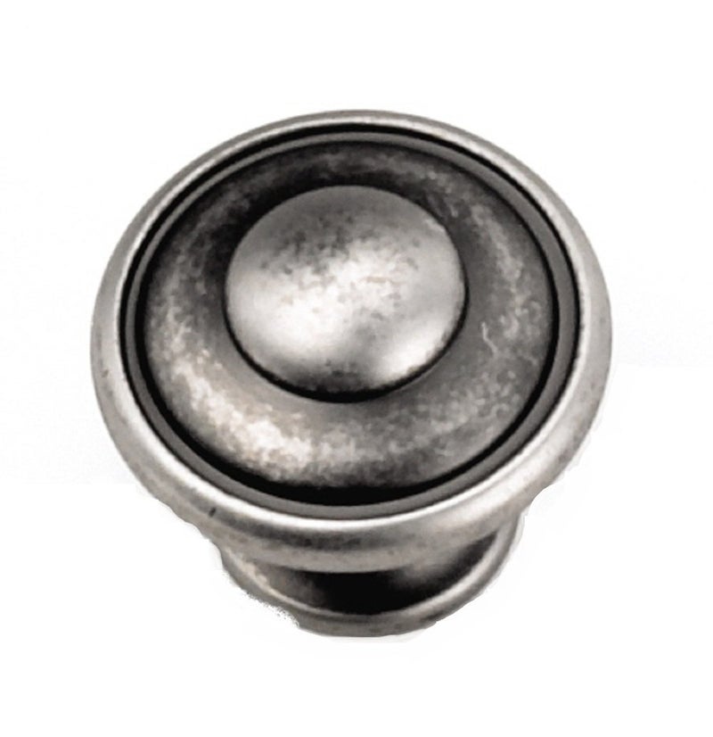 Laurey Windsor 118 in Antique Pewter Round Cabinet Knob 24106