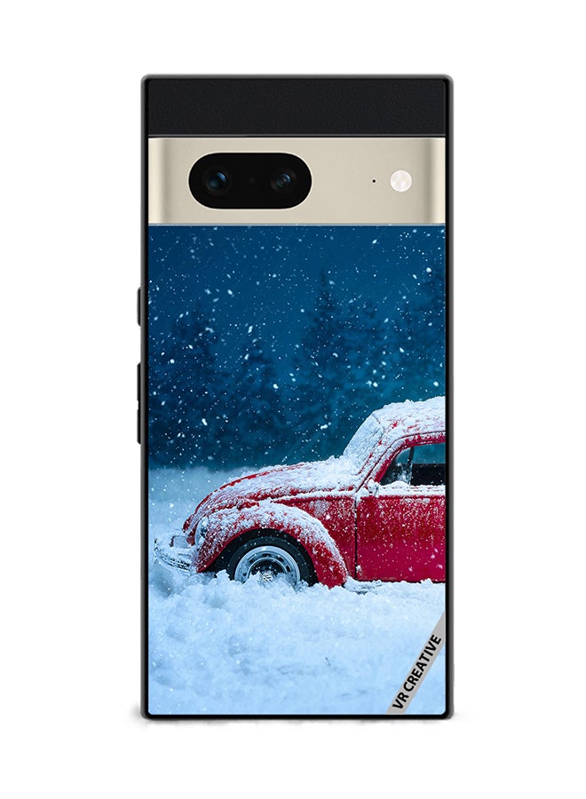 VR CREATIVE Protective Case Cover For Google Pixel 7 Christmas Car Design Multicolour - Image 1