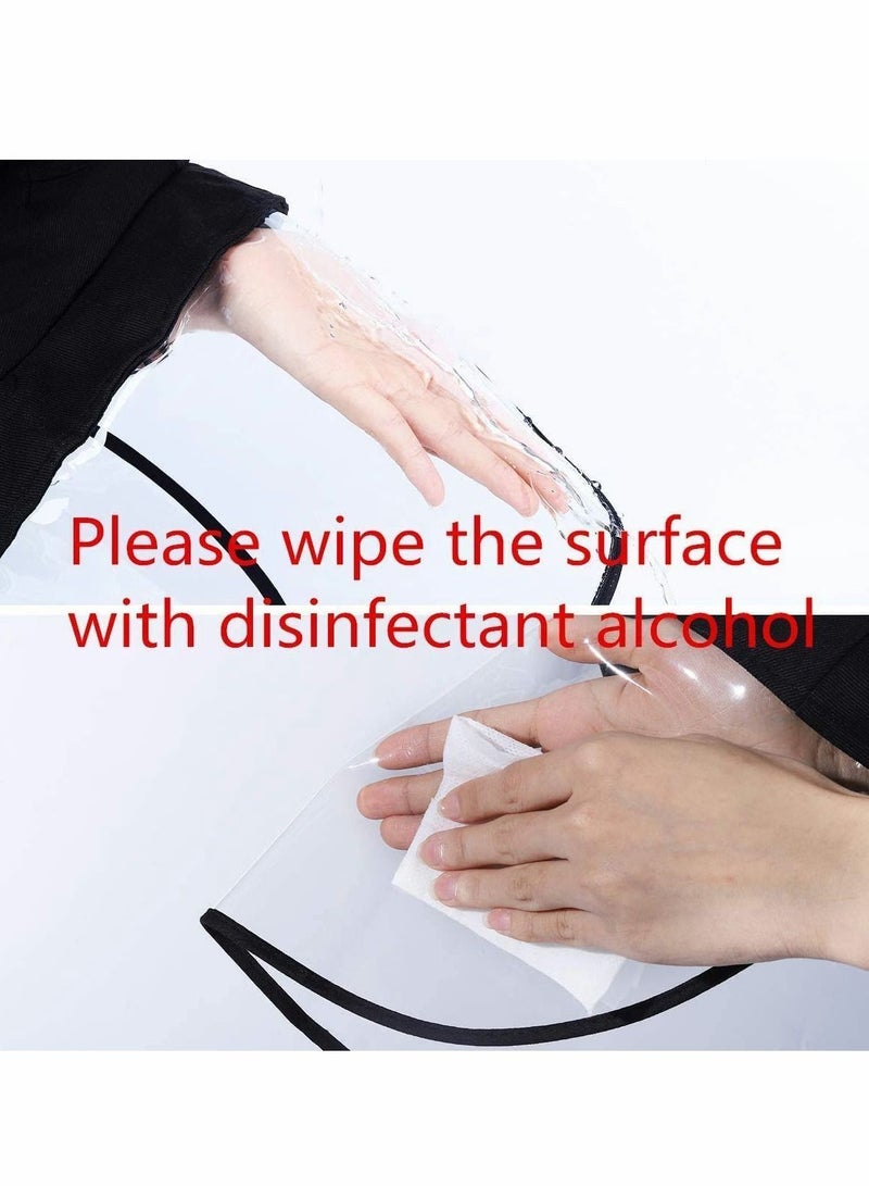 NIBEMINENT Anti Spitting Dustproof Kids Adults Transparent Face Shield Fisherman Bucket Hat - Image 2